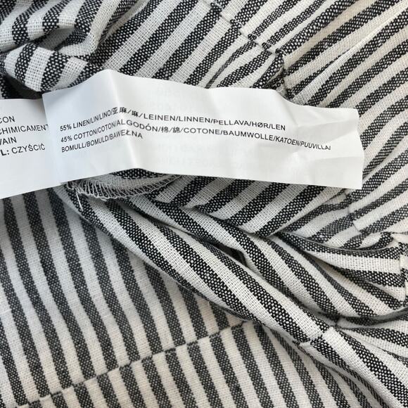 Evidnt Los Angeles Black & White Striped Linen Blend Sleeveless Top Size M - Picture 4 of 5